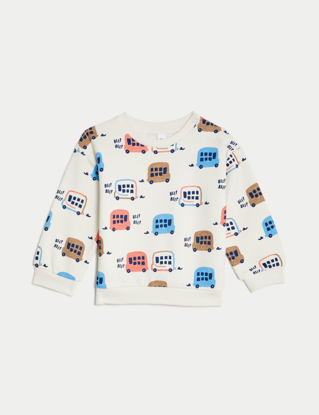 Cotton Rich Bus Sweatshirt (0-3 Yrs) image 1