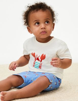 

Boys M&S Collection Cotton Rich Lobster Outfit (0-3 Yrs) - Blue Mix, Blue Mix