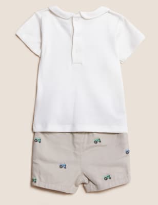 

Boys M&S Collection 2pc Cotton Rich Duck Outfit (0-3 Yrs) - Ivory Mix, Ivory Mix