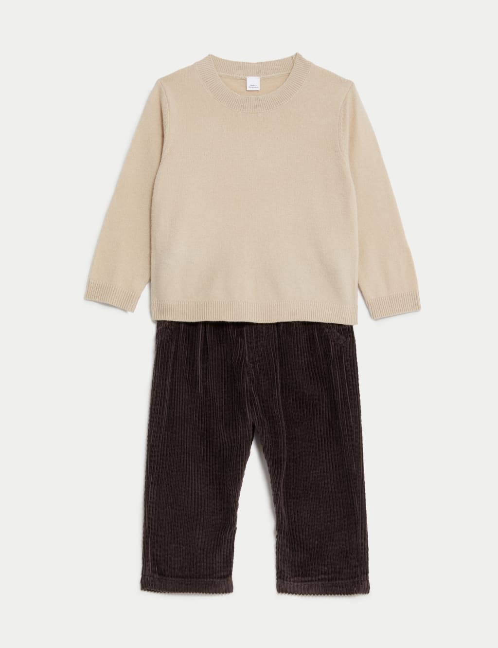2pc Cotton Blend Knitted Outfit (0-3 Yrs) image 1