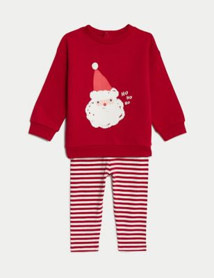 2pc Cotton Rich Santa Outfit (0-3 Yrs)