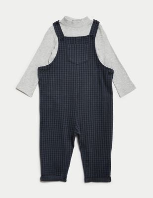 2pc Pure Cotton Checked Outfit (0-3 Yrs)