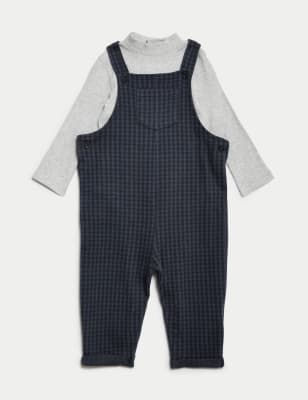 

Boys M&S Collection 2pc Pure Cotton Checked Outfit (0-3 Yrs) - Black Mix, Black Mix