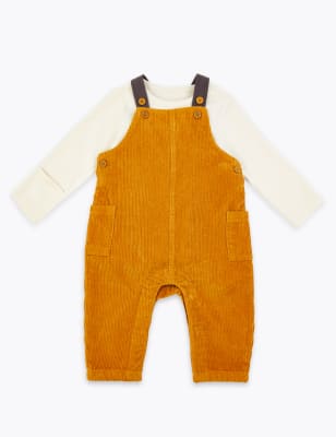 Ensemble 2&nbsp;pi&egrave;ces avec salopette en velours c&ocirc;tel&eacute;