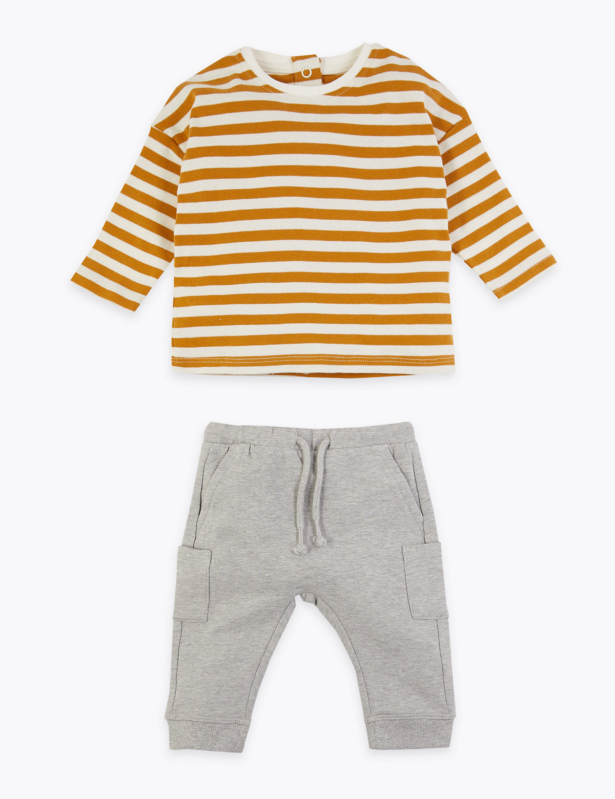 2 Piece Cotton Striped Outfit (0-3 Years)