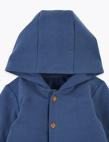 Cotton Rich Hooded All in One (0-3 Yrs)