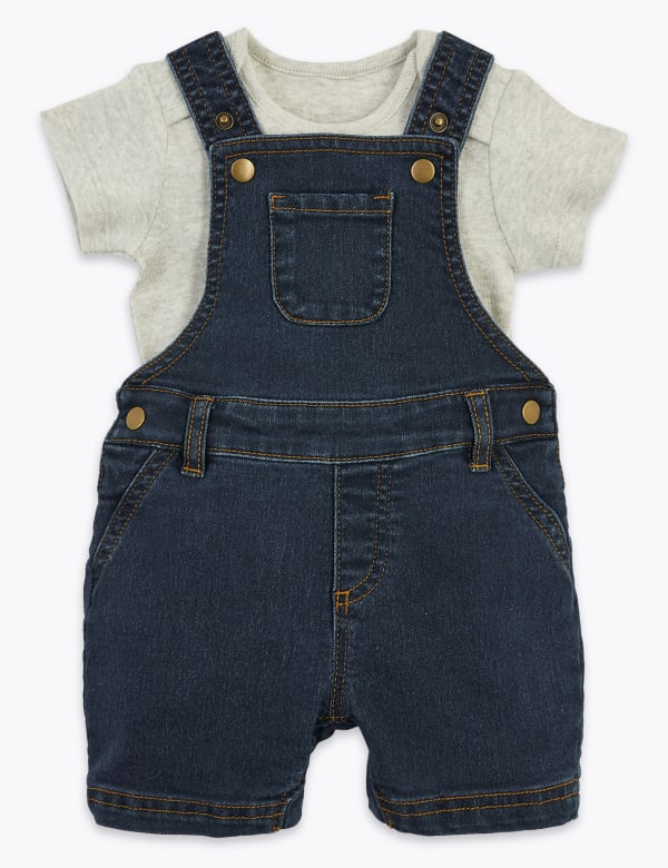 2 Piece Denim Dungaree Outfit (0-3 Yrs)
