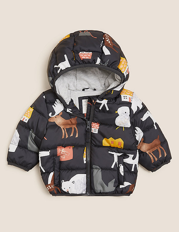 Stormwear™ Animal Print Padded Jacket (0-3 Yrs)
