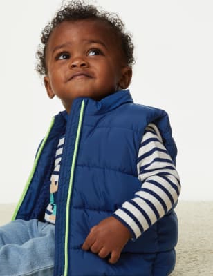 

Boys M&S Collection Stormwear™ Padded Gilet (0-3 Yrs) - Dark Blue, Dark Blue