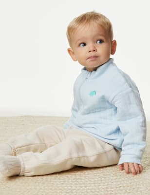 

Boys M&S Collection 2pc Cotton Rich Outfit (0-3 Yrs) - Light Blue Mix, Light Blue Mix