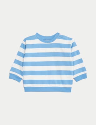 Pure Cotton Striped Sweatshirt (0-3 Yrs)