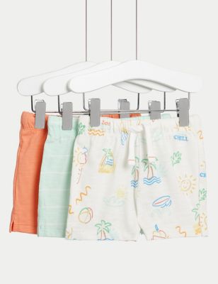

Boys M&S Collection 3pk Pure Cotton Patterned Shorts (0-3 Yrs) - Multi, Multi