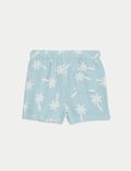 Pure Cotton Palm Tree Shorts (0-3 Yrs)