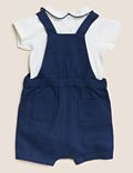 2pc Cotton Rich Dungaree Outfit (0-3 Yrs)