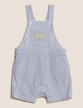 2pc Pure Cotton Striped Dungaree Outfit (0-3 Yrs)