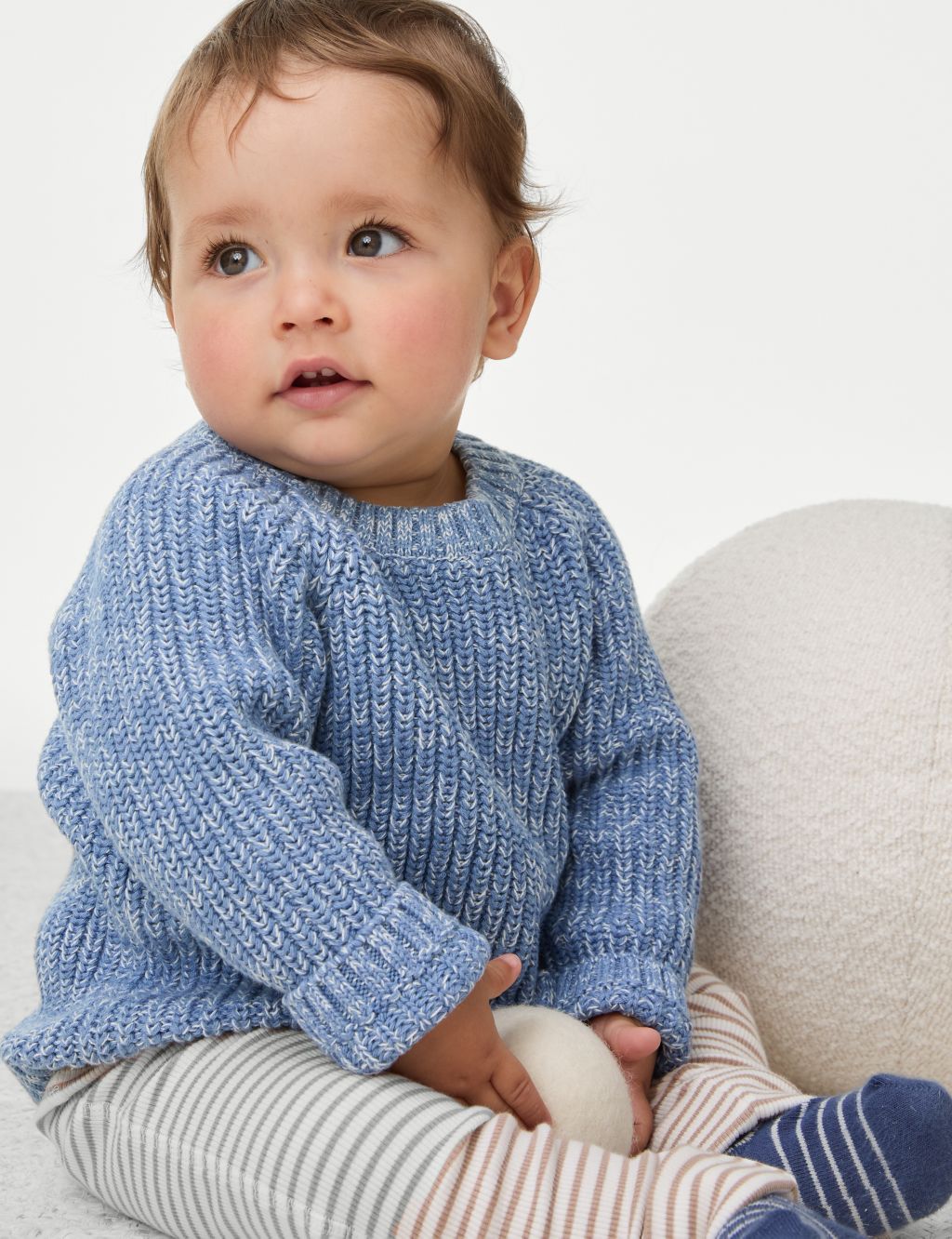 Pure Cotton Knitted Jumper (0 Mths - 3 Yrs)