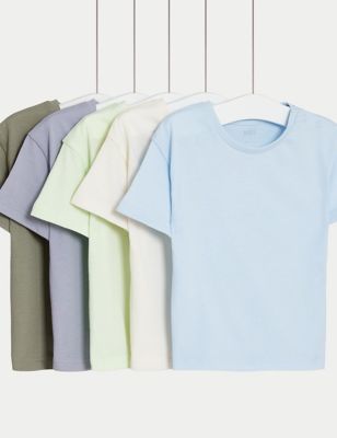 

Boys M&S Collection 5pk Pure Cotton Plain T-Shirts (0-3 Yrs) - Green Mix, Green Mix