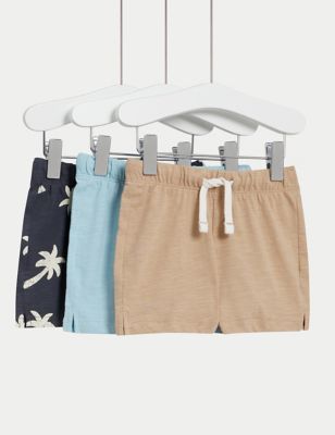Lot de 3&nbsp;shorts 100&nbsp;% coton à motif palmier (jusqu’au 3&nbsp;ans) - CH