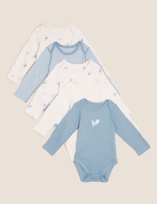 

Boys M&S Collection 5pk Pure Cotton Peter Rabbit™ Bodysuits (61/2lbs - 3 Yrs) - Blue Mix, Blue Mix