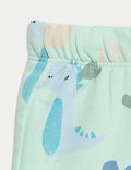 Pack de 2 pantalones cortos de algodón con diseño de dinosaurios (0-3&nbsp;años)