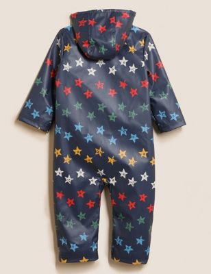 M&S Boys Fleece Lined Star Fisherman Puddlesuit (0-3 Yrs)