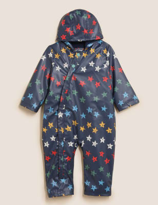 

M&S Collection Fischer-Matschanzug mit Fleecefutter und Sternmuster (0-3 J.) - Navy, Navy