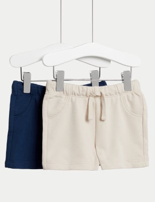 2pk Cotton Rich Shorts (0-3 Yrs)