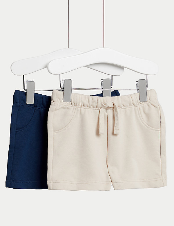 2pk Cotton Rich Shorts (0-3 Yrs) - LV