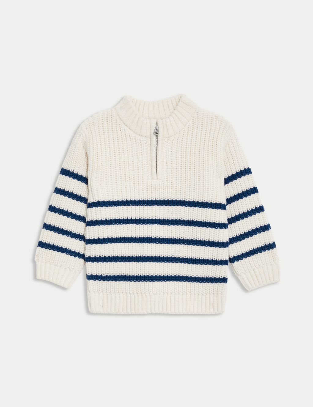 Knitted Striped Zip Jumper (0-3 Yrs)
