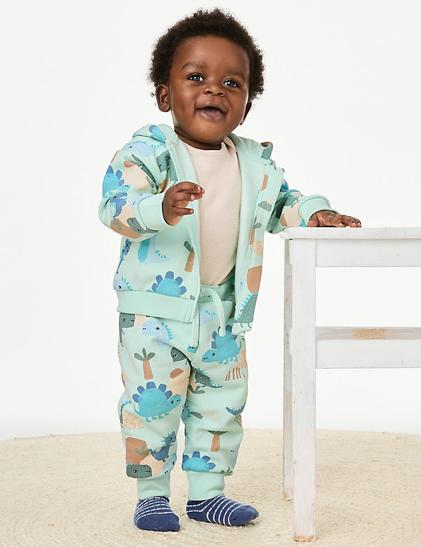 Cotton Rich Dinosaur Joggers (0 Months - 3 Years) - IL