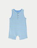 2pk Pure Cotton Jersey Rompers (0-3 Yrs)