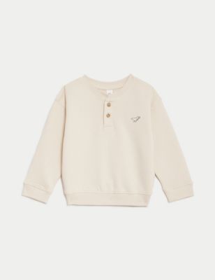 Pure Cotton Dinosaur Sweatshirt (0-3 Yrs)