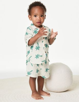 2pc Pure Cotton Printed Top & Bottom Outfit (0-3 Yrs) - CN