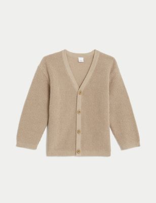 

Boys M&S Collection Pure Cotton Cardigan (0-3 Yrs) - Brown, Brown