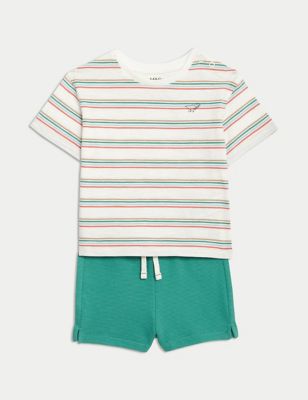

Boys M&S Collection 2pc Pure Cotton Dinosaur Outfit (0 Mths-3 Yrs) - Multi, Multi