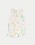 2pk Pure Cotton Rompers (0-3 Yrs)
