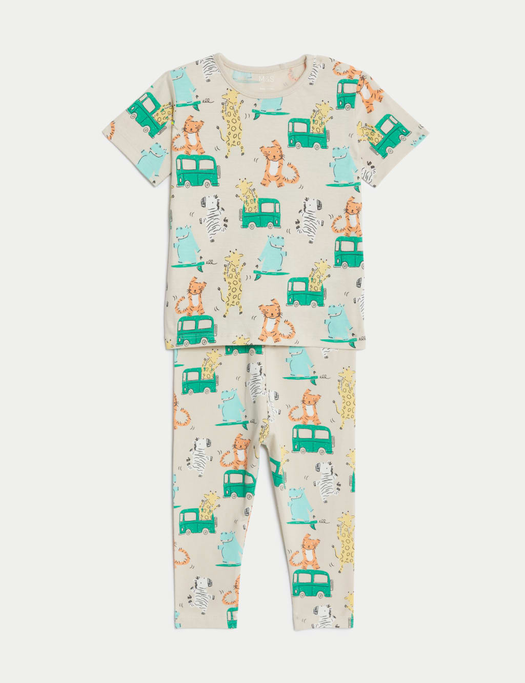 2pc Cotton Rich Transport Outfit (0-3 Yrs) image 1