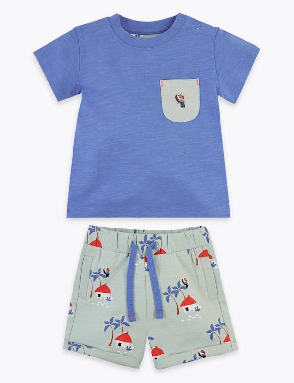 2 Piece Cotton Rich Toucan Outfit (0-3 Yrs)