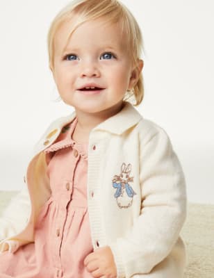 

Boys M&S Collection Peter Rabbit™ Knitted Cardigan (0-3 Yrs) - Cream Mix, Cream Mix