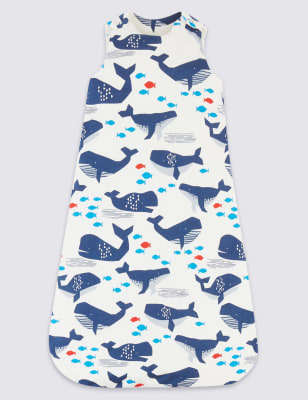 Gigoteuse 100&nbsp;% coton biologique &agrave; motif baleine, indice de chaleur&nbsp;1,5