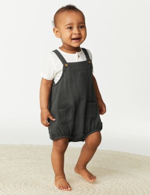 

Boys M&S Collection Pure Cotton Romper (0-3 Yrs) - Charcoal Mix, Charcoal Mix