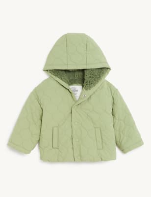 

Boys M&S Collection Stormwear™ Quilted Hooded Coat (0-3 Yrs) - Khaki Mix, Khaki Mix