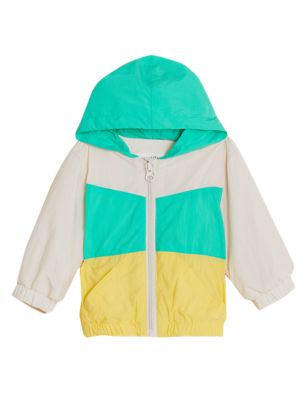 

Boys M&S Collection Stormwear™ Colour Block Hooded Jacket (0 - 3 Yrs) - Green Mix, Green Mix