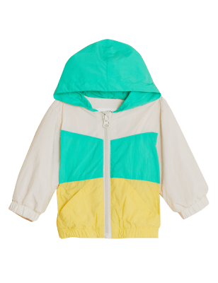 

Boys M&S Collection Stormwear™ Colour Block Hooded Jacket (0 - 3 Yrs) - Green Mix, Green Mix