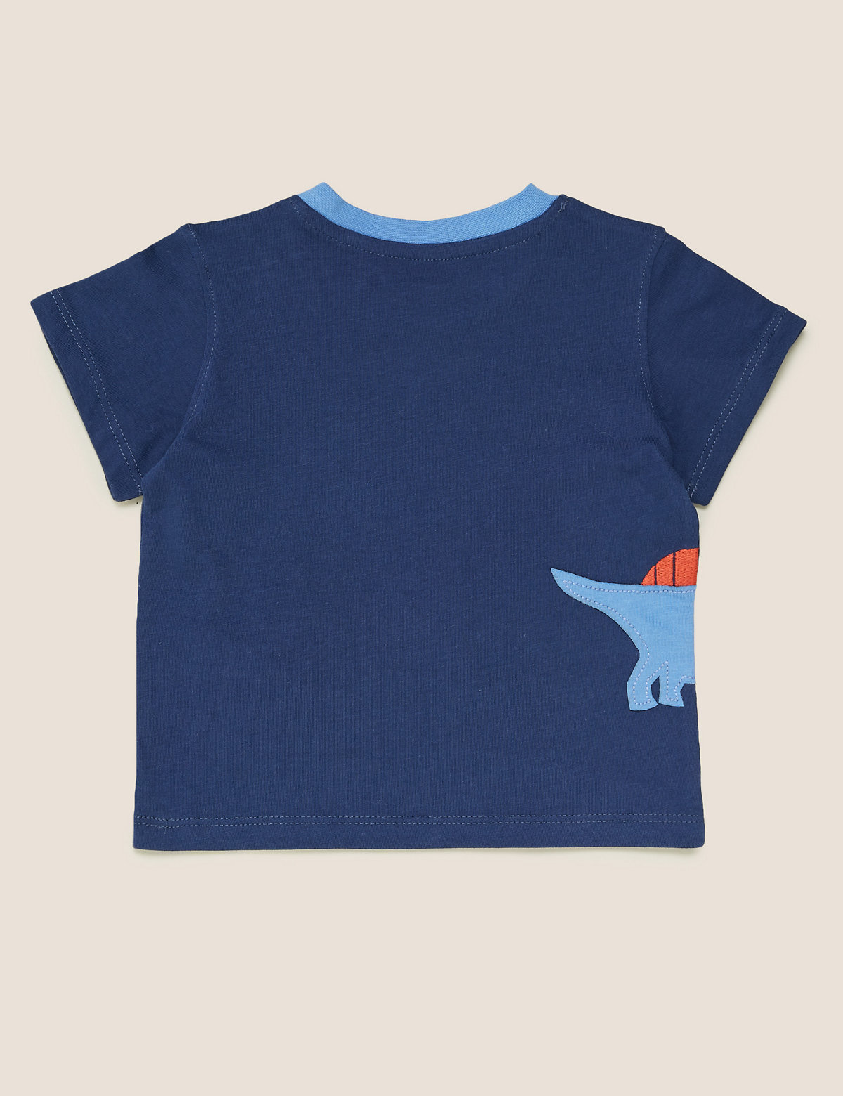 Pure Cotton Dinosaur Applique T-Shirt (0-3 Yrs)