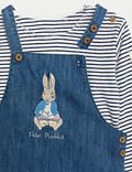 3-delige outfit van zuiver katoen met Peter Rabbit™-motief (0-3 jaar)
