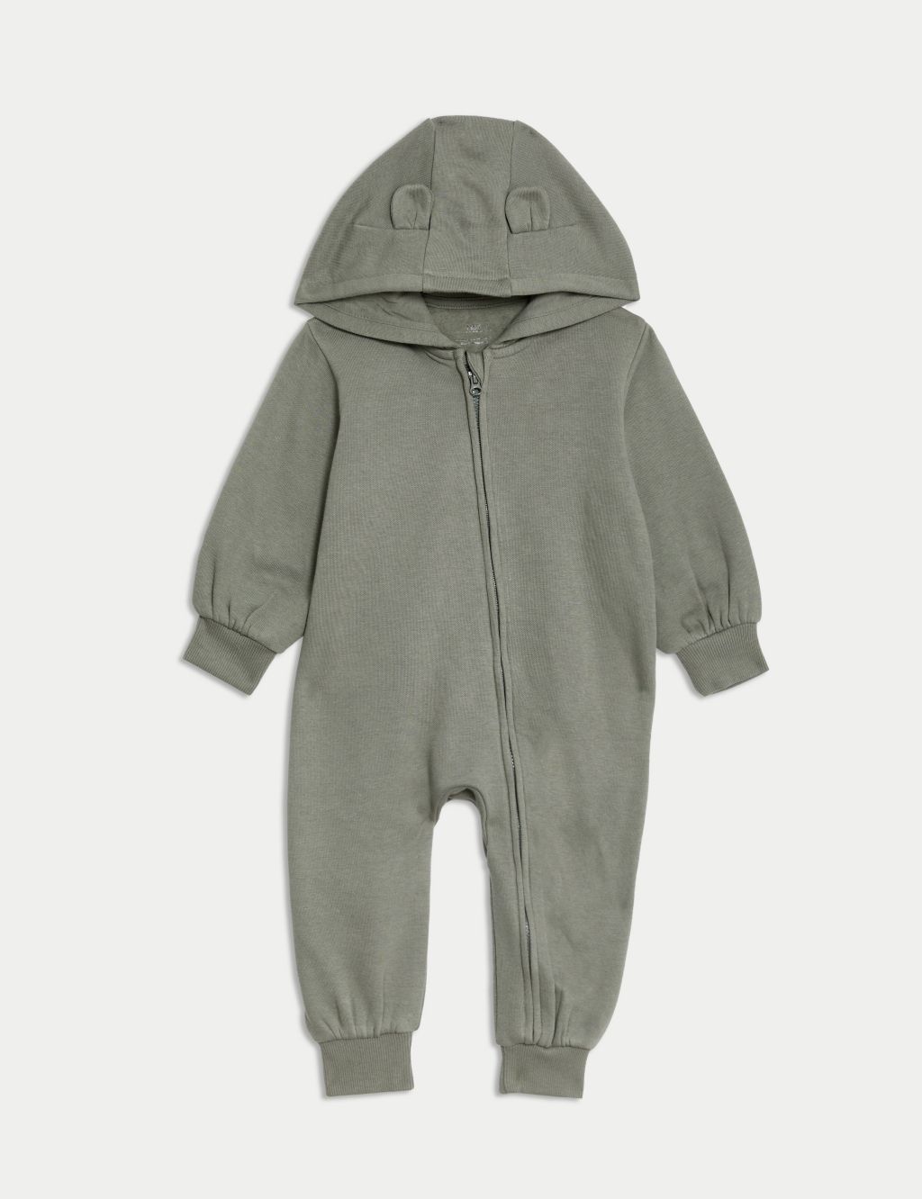 Cotton Rich Hooded Zip All in One (0-3 Yrs)