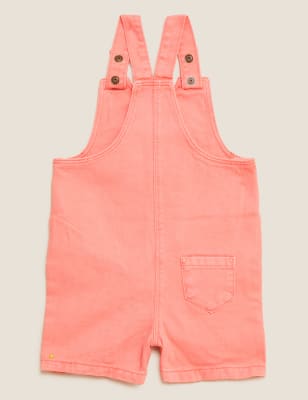 

M&S Collection Latzhose aus reiner Baumwolle (0-3 Jahre) - Coral, Coral