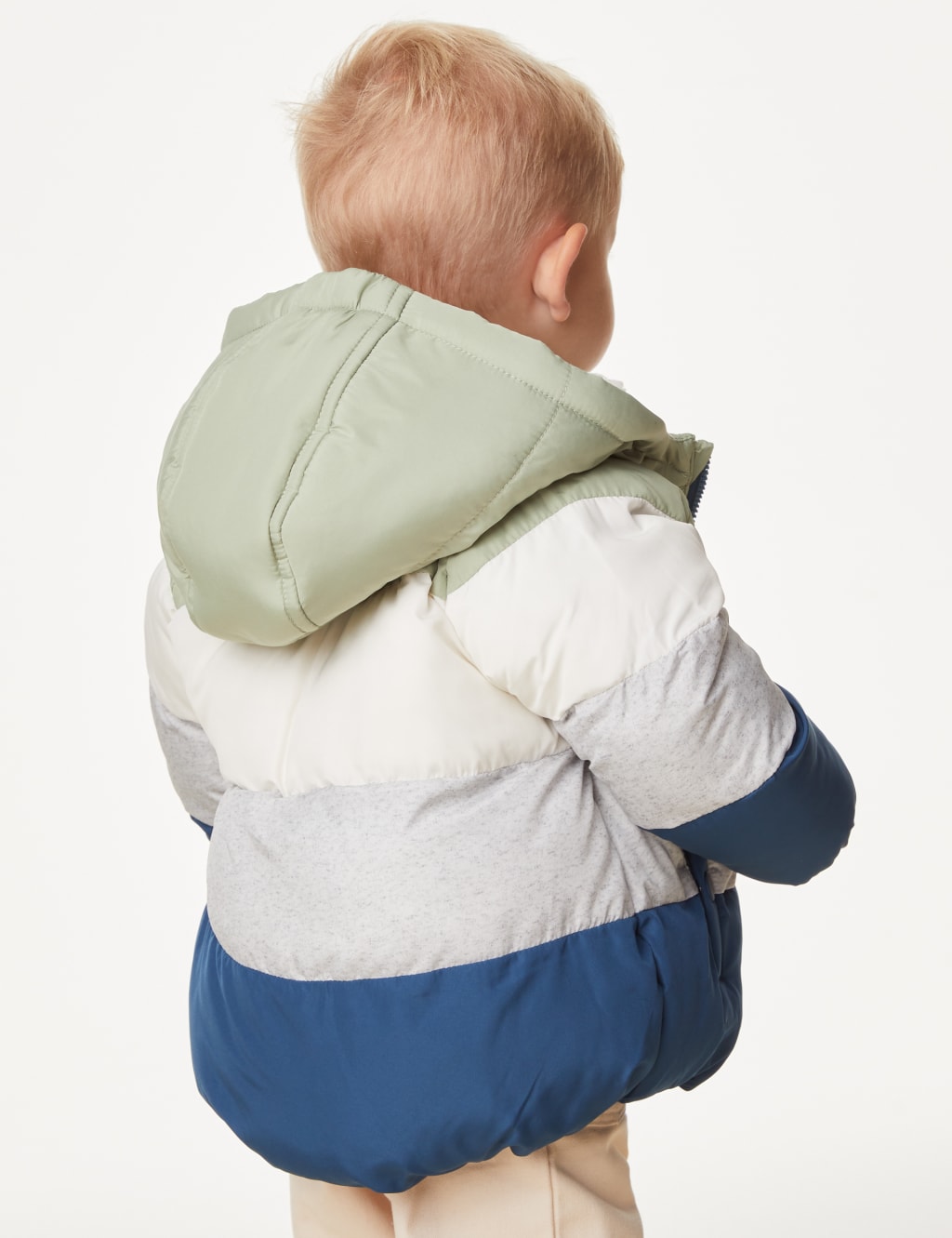 Colour Block Hooded Jacket (0-3 Yrs) image 5