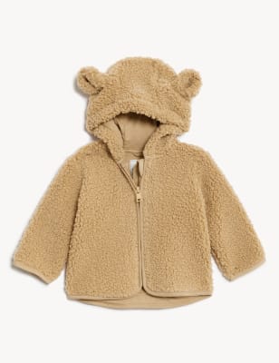 Veste capuche imitation peau de mouton jusqu au 3 ans M S FR